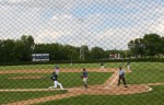 Baseball game, 43 player&nbsp;running