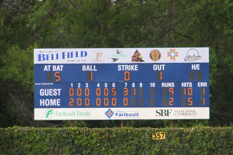 The score wasn't looking too good as the game moved in to the final innings.
