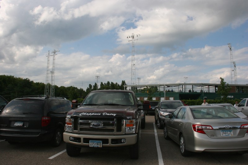 Heading back to our vehicle in the parking lot, I stopped to photograph this pick-up from an area dairy farm.