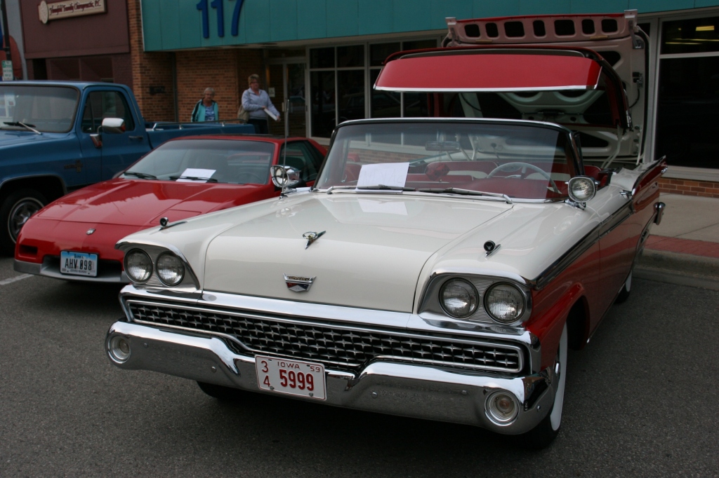 One of the most unusual cars: a 1959 Ford Skyliner with a folding trunk.