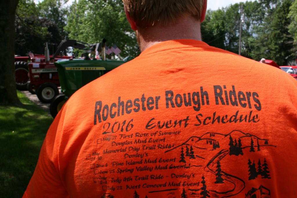 Shane has participated in some of the events listed on the back of his club t-shirt.