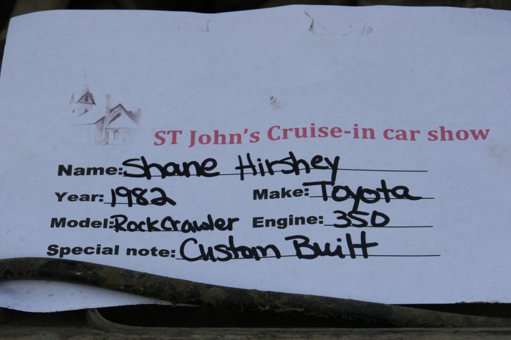 Car show, 87 sign for Shane's truck