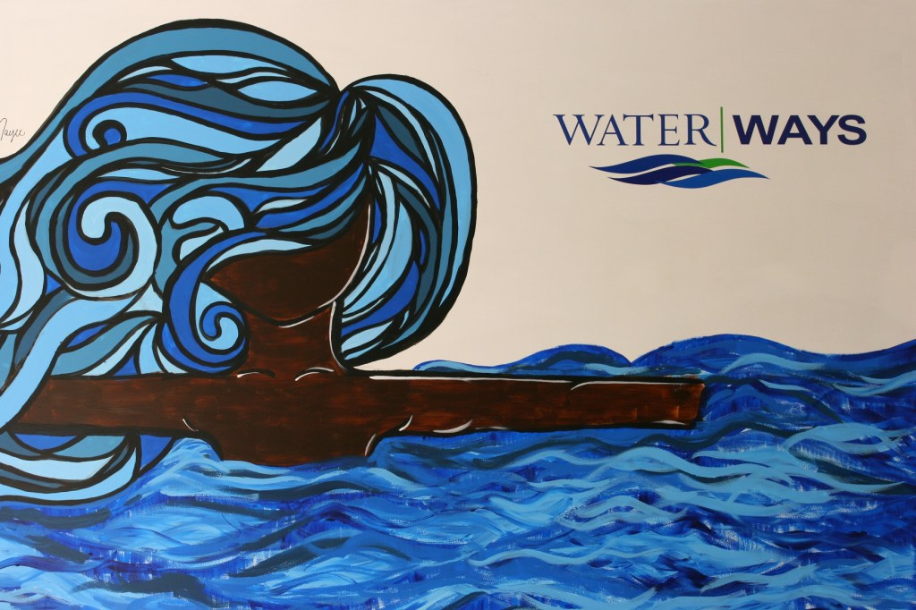 This "Water/Ways" art directs me to the exhibit at the NCHS.