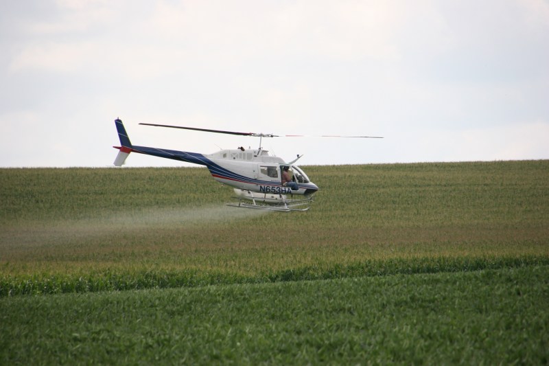 Helicopter spraying, 112