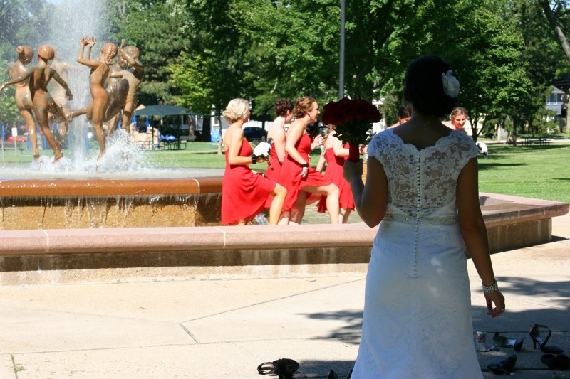 Ring Dance fountain, #58 bride watching