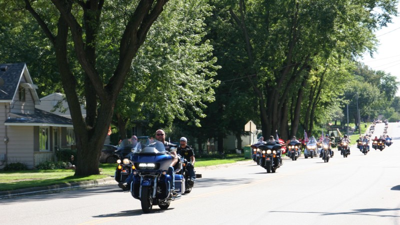 Vietnam Wall Memorial processional, #30 row of bikers