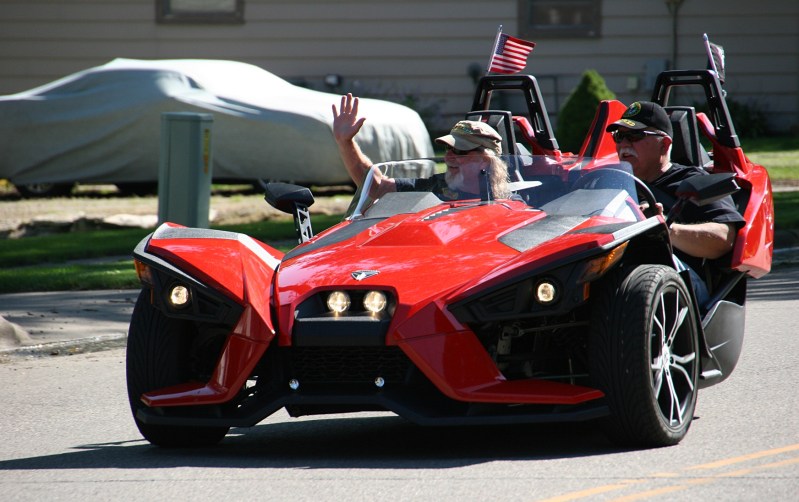 Vietnam Wall Memorial processional, #58 red car