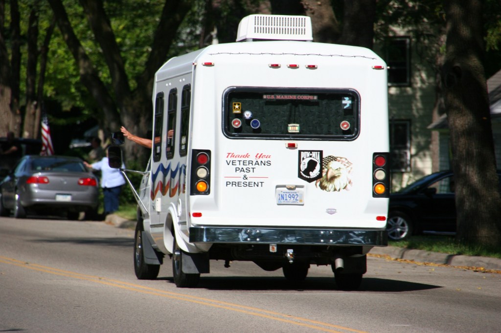 Vietnam Wall Memorial processional, #71 vets van
