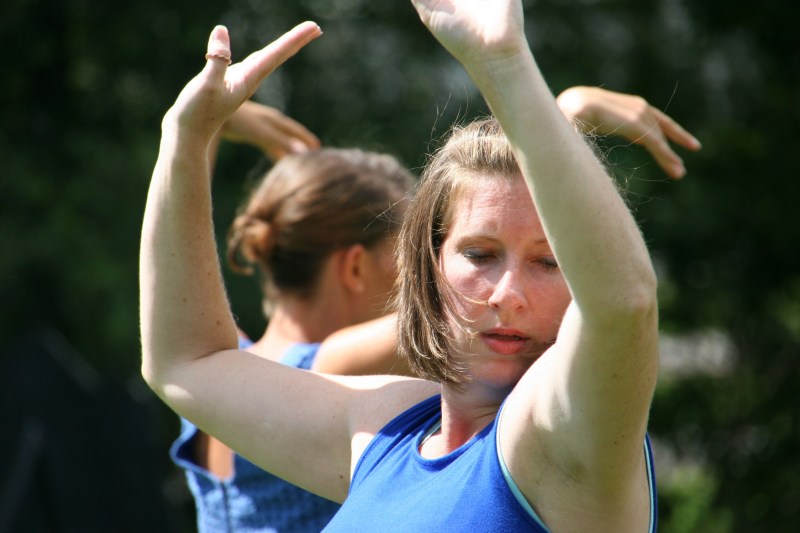 Water celebration, #47 dancer close-up arms up