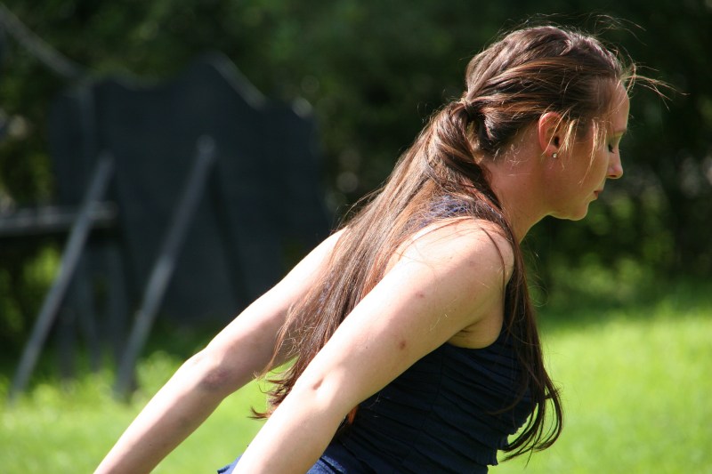 Water celebration, #49 dancer close-up arms behind