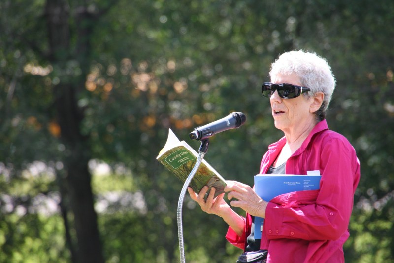 Mira Frank reads the works of published Minnesota poets, here from County Lines.
