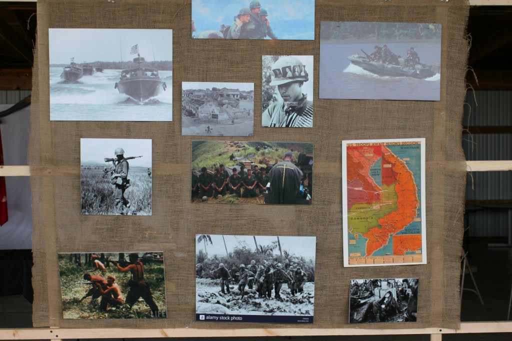 A collage of photos personalizes the Vietnam War.