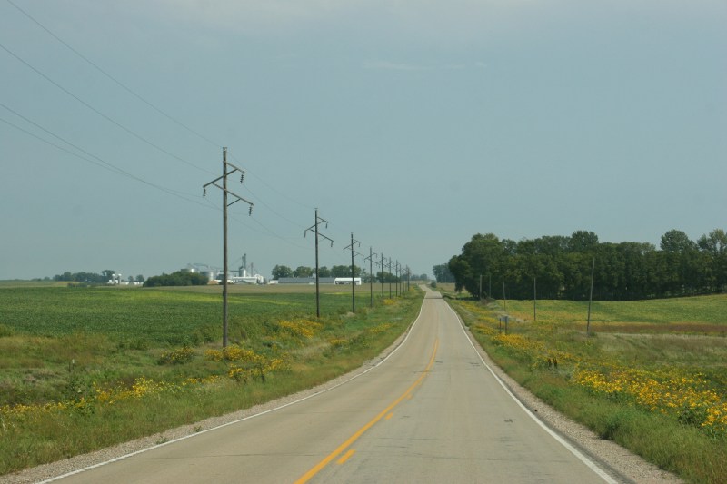 Hints of autumn are visible everywhere along this rural roadway between Morristown and Faribault.