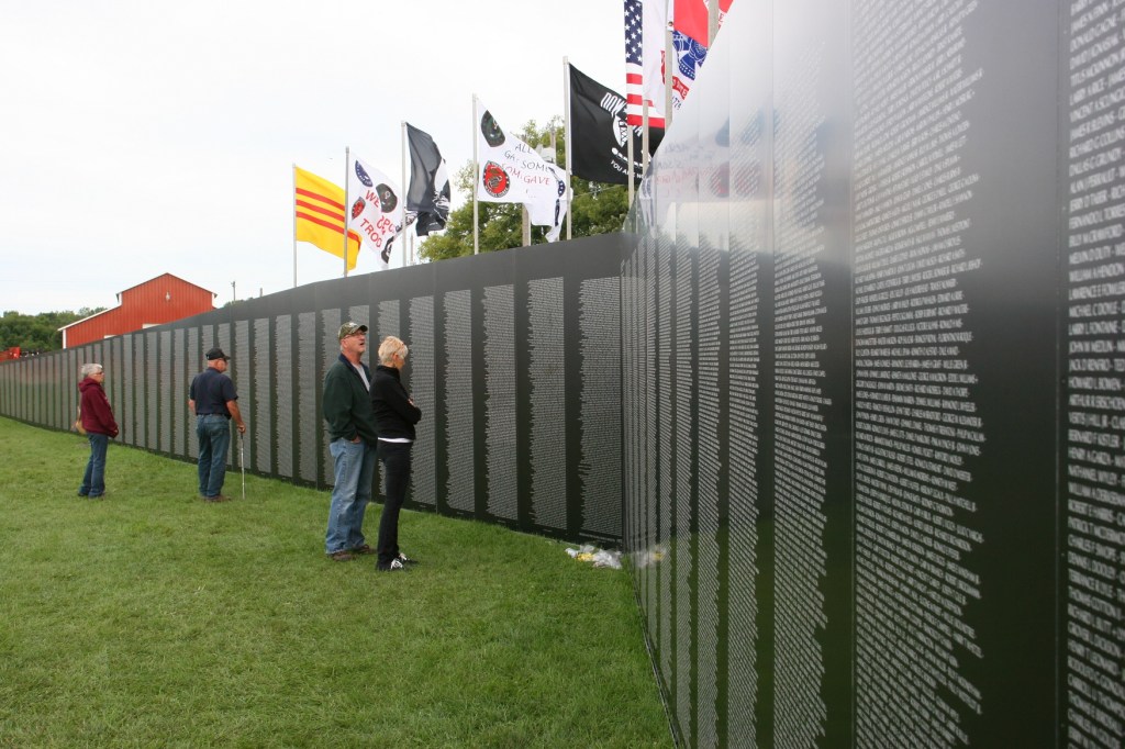 Thousands came to view the temporary wall in Faribault.