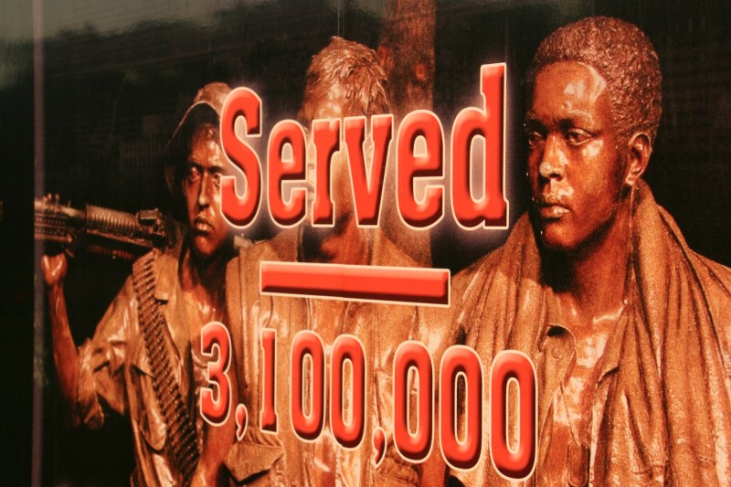 A close-up of an image on the back of the wall trailer.