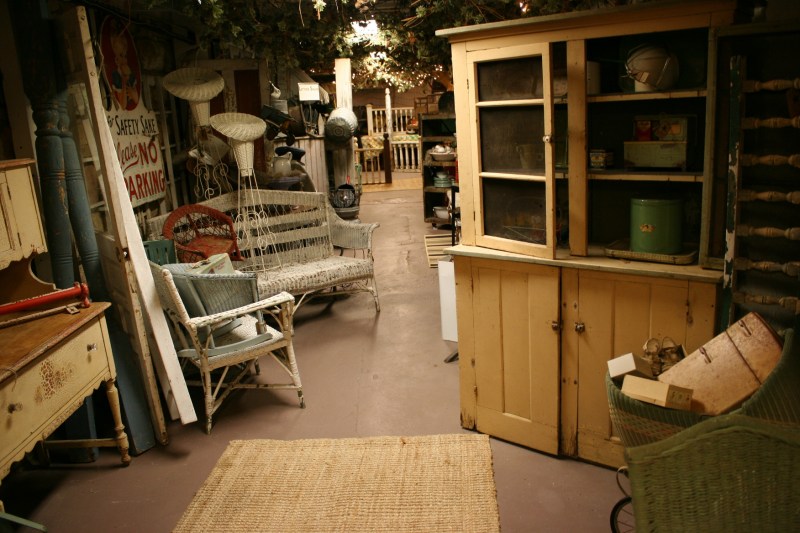 There's lots of merchandise in the basement.