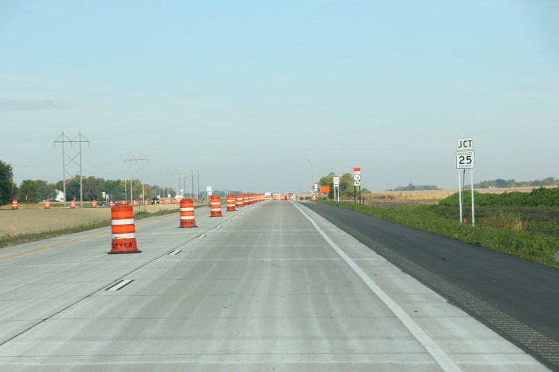 U.S. Highway 14 under construction between Mankato and Nicollet.
