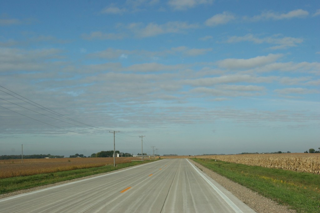 On the detour route.