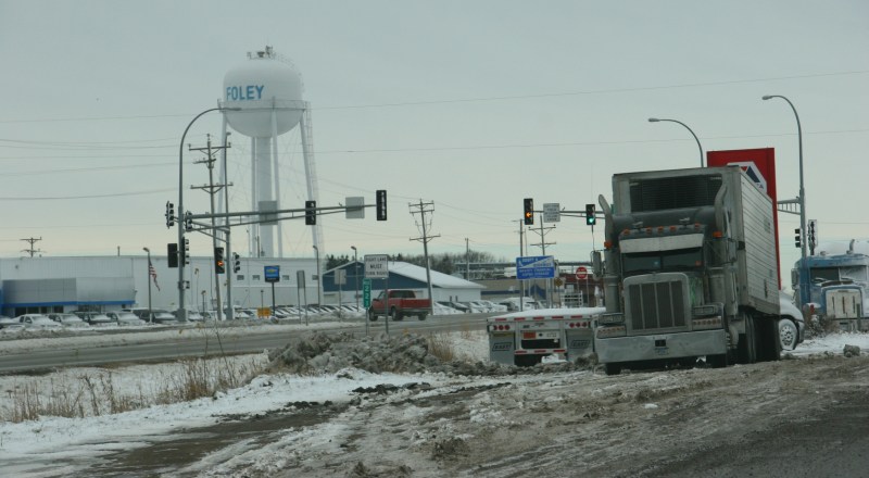 I snapped this wintry scene as we pulled into a convenience store/gas station in Foley.