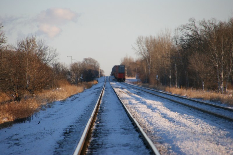 I photographed this train by the Minnesota State Correctional Facility in St. Cloud. It's heading for Clear Lake.