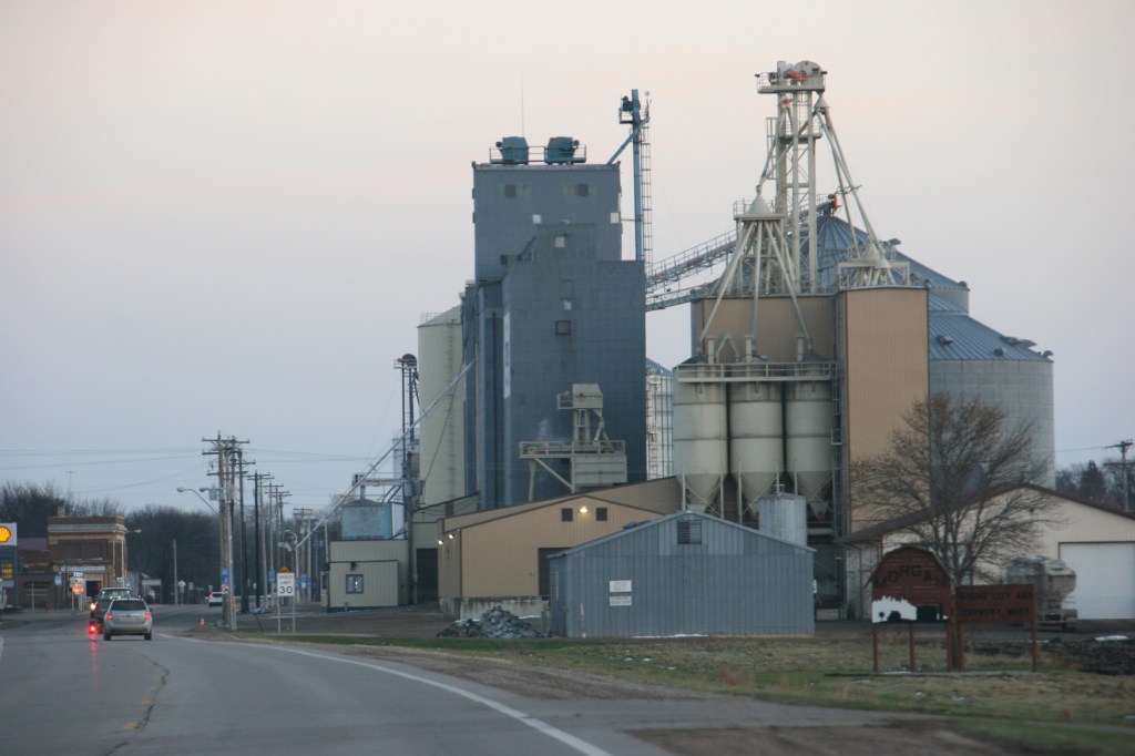 The grain elevator in Morgan.