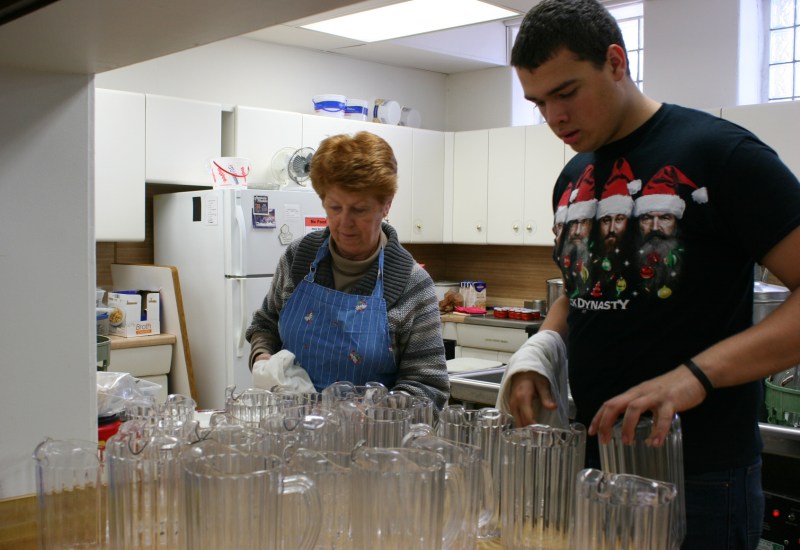 Back in the kitchen, the crew continues to work.