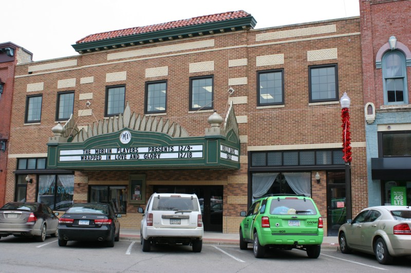 On Saturday morning, before snow began falling, I took this photo of the historic Paradise Center for the Arts.