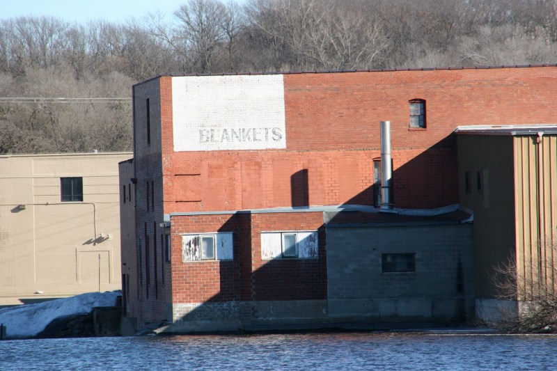 In the upper left corner of the mill, the sign unnoticed by me until several days ago.