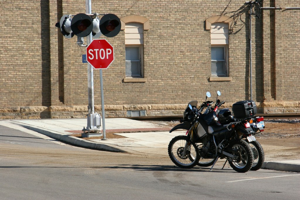 others powered by fuel, like these bikes parked in downtown Jordan.