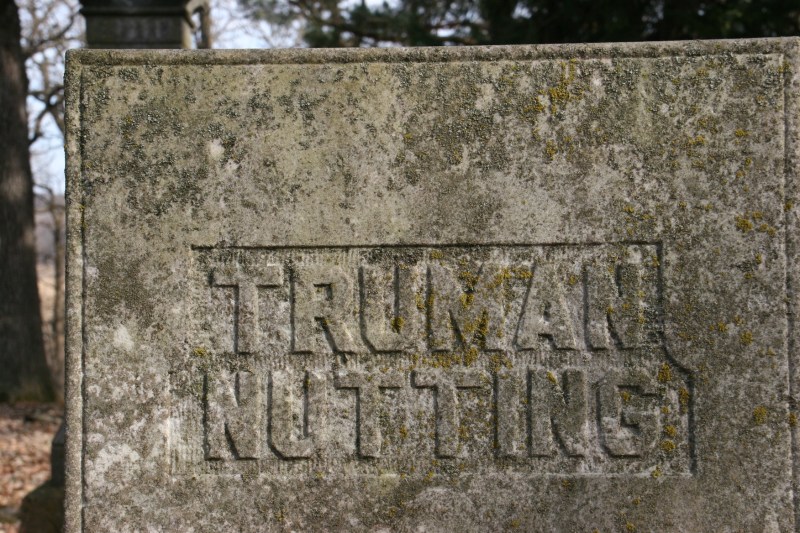 Truman Nutting was born in 1807 and died in 1891.
