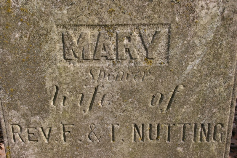 Mary Spencer Nutting was born in 1814 and died in 1904.