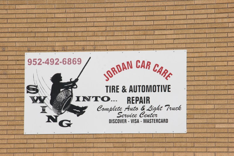 Another eye-catching sign outside a local garage.