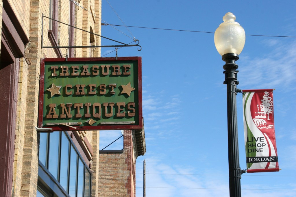 Numerous shops are located downtown.