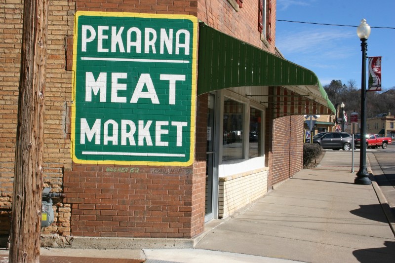 Customer favorites at Pekarna Meats are smoked pork sausage, ring bologna and baby back ribs.