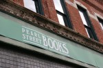 Bookstore, #83 Pearl Street Books sign