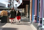 Downtown La Crosse, #116 bridesmaids walking to The Pearl