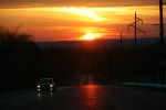 Driving into the sunset, #212 along hwy 60 in&nbsp;Faribault