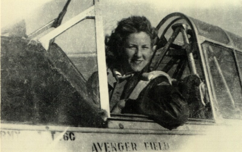 Elizabeth Wall Strohfus, circa 1943, at Avenger Field. (Photo from family archives.)