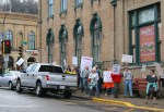 Demonstrators Trump taxes, #56 in&nbsp;Hudson