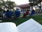 Concert with book in&nbsp;foreground