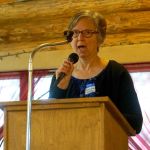 Book release party, Audrey reading
