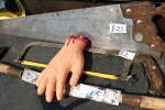 Oddities, #94 bloody hand by saws