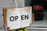 Bookshop, #35 OPEN sign on&nbsp;book