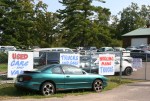 Car lot, #70 lot with signs