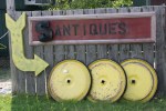 Flour Sack Antiques, #150 sign on fence