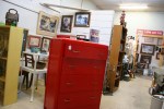 Flour Sack Antiques, #168 red dresser