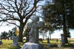 St. Jarlath Cemetery, #340 cross, trees &&nbsp;gravestones