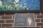 Barb Larson memorial, #7 plaque & art in&nbsp;background