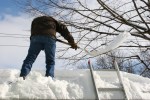 Shoveling snow off roof, #98 tossing&nbsp;snow