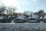 Snowy Faribault, #127 snow covered pickup&nbsp;trucks